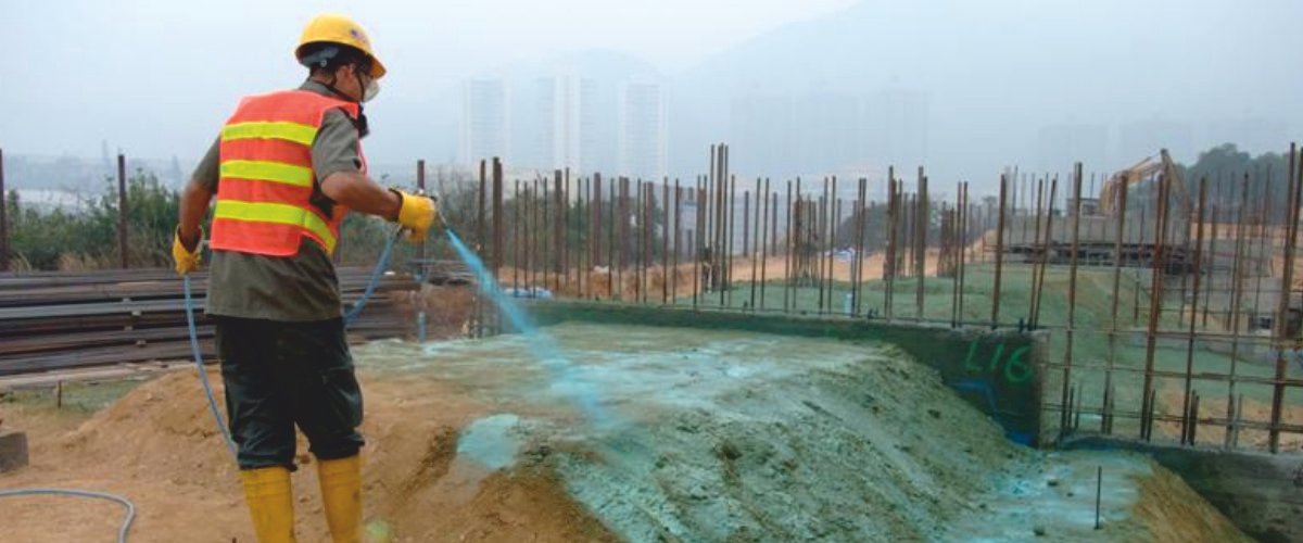 Termite treatment of the top surface
